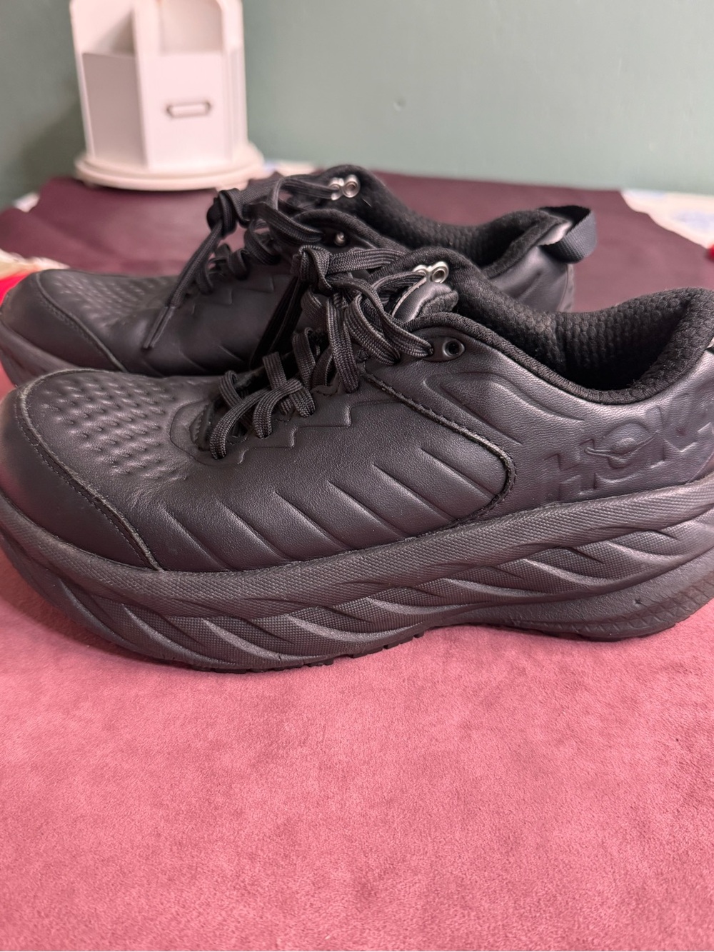 Hoka One One Men's All-Black Athletic Sneakers